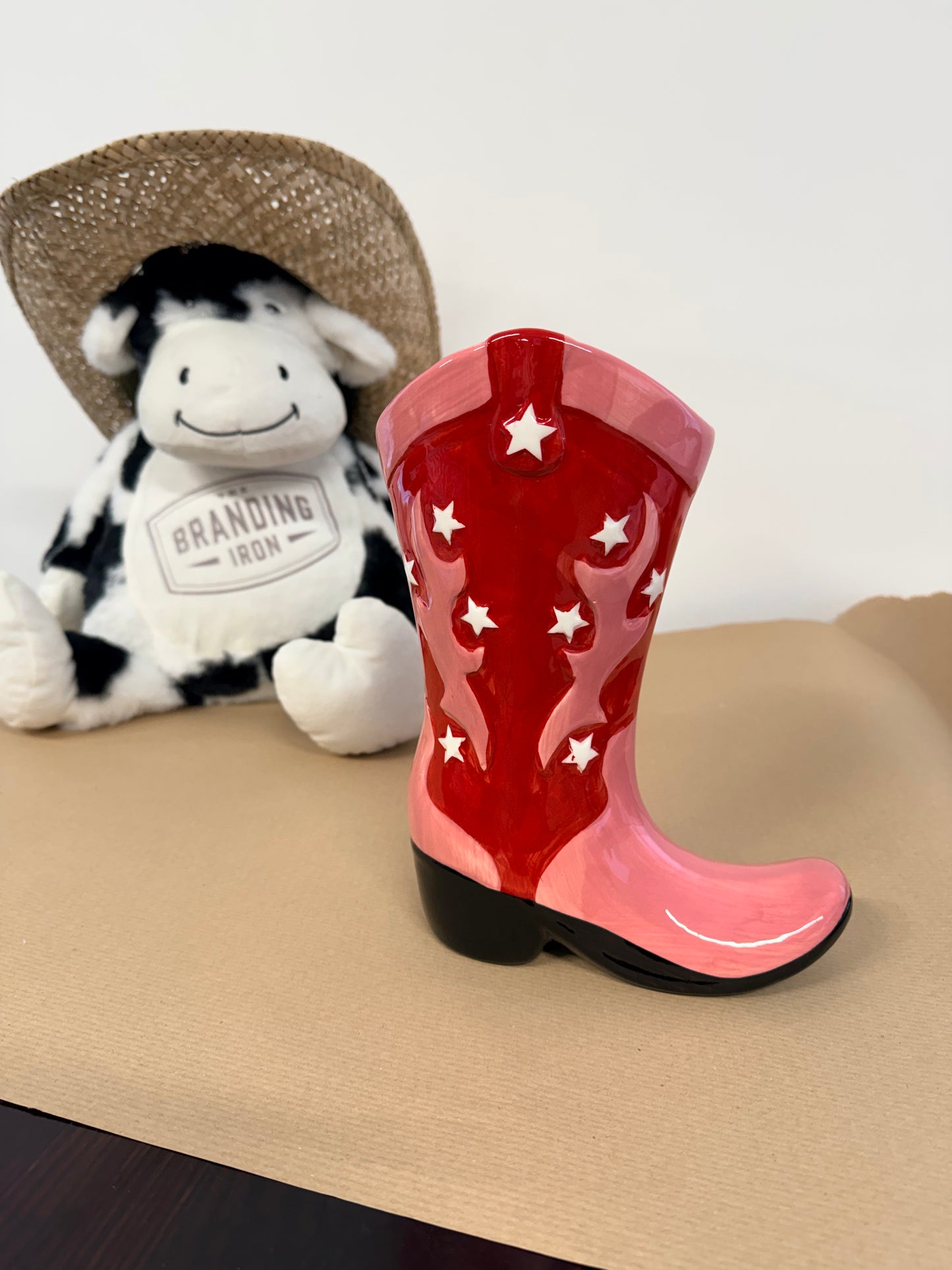 Cowboy Boot Vase