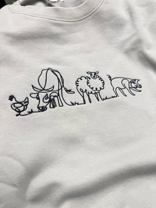 Red Shepherdess - Swirly Animal Sweatshirt