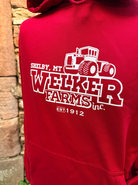 Welker Farms Children's Hoodie - Red