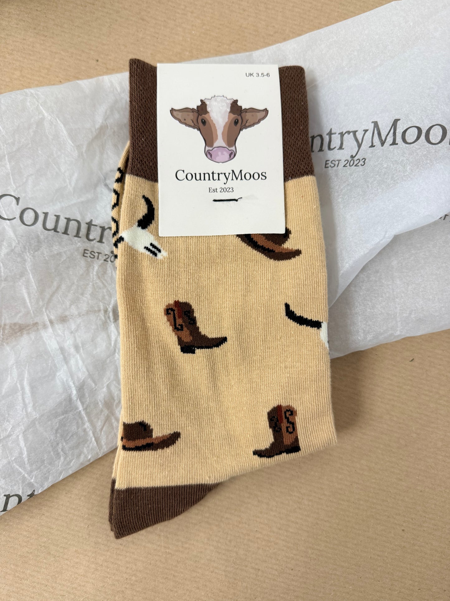 CountryMoos Socks - Size 3.5-6