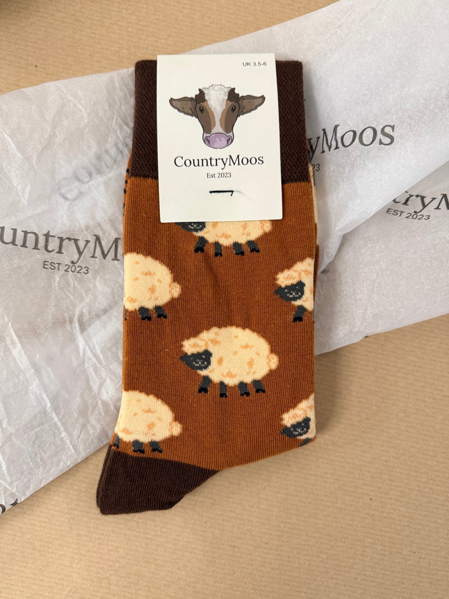 CountryMoos Socks - Size 3.5-6