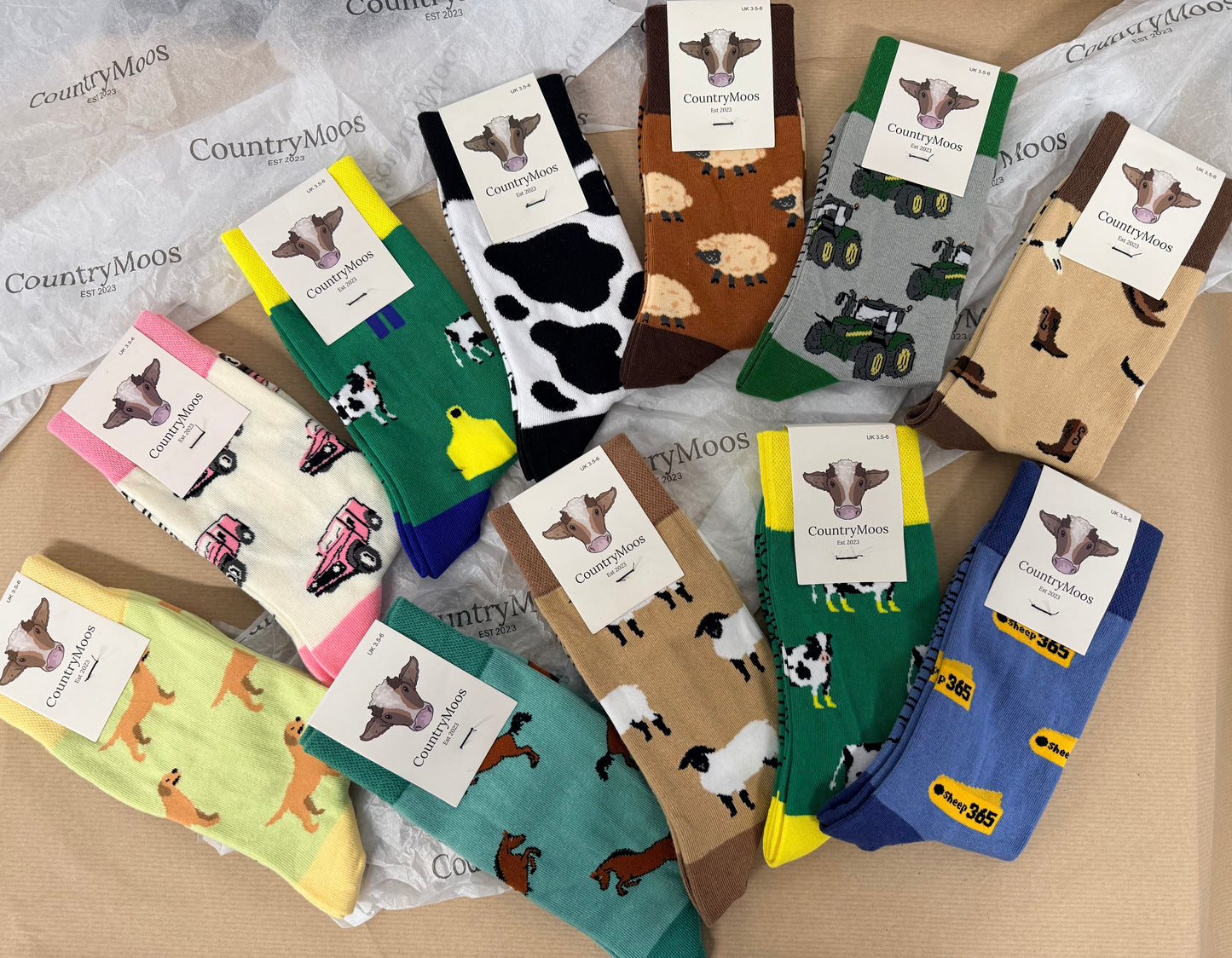 CountryMoos Socks - Size 3.5-6
