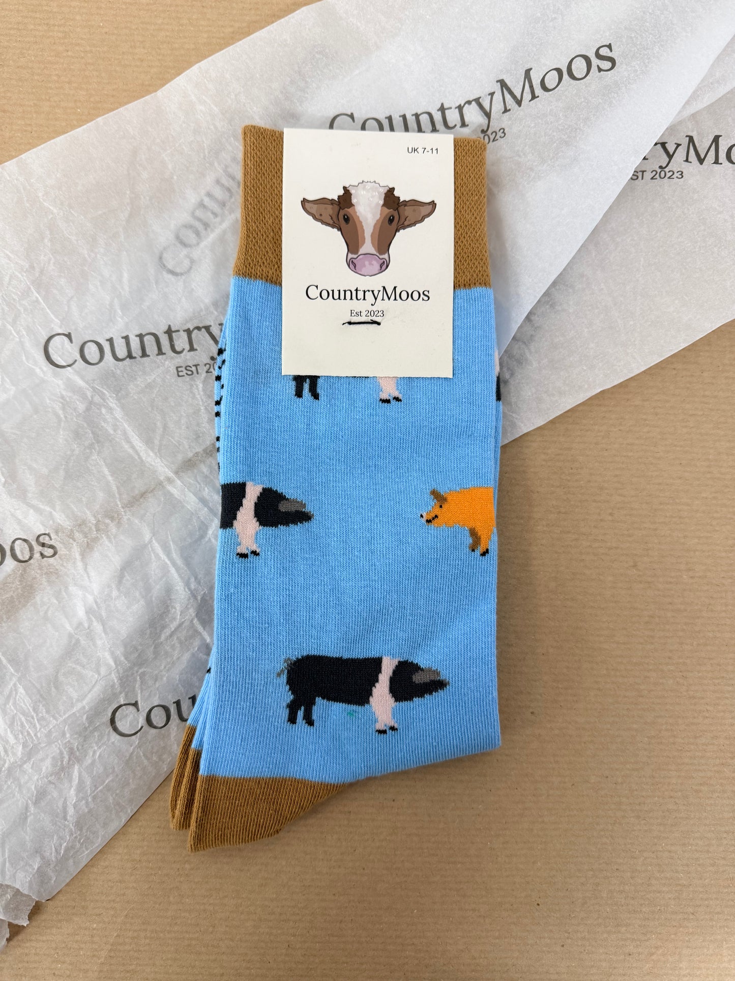 CountryMoos Socks - Size 7-11