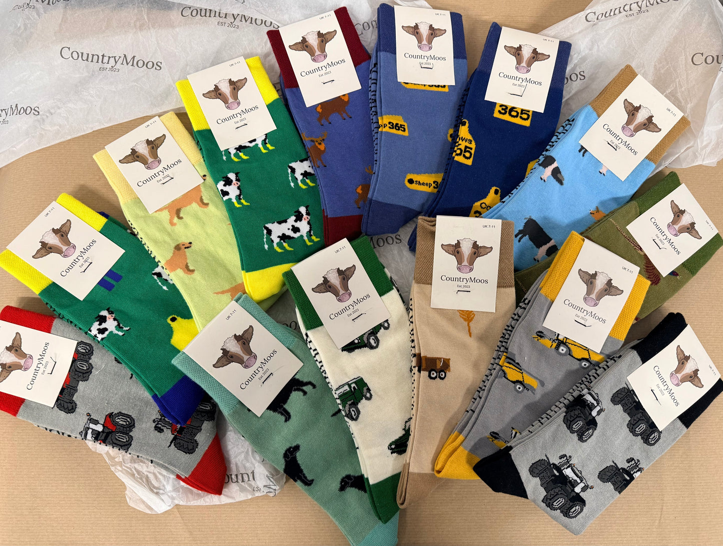 CountryMoos Socks - Size 7-11