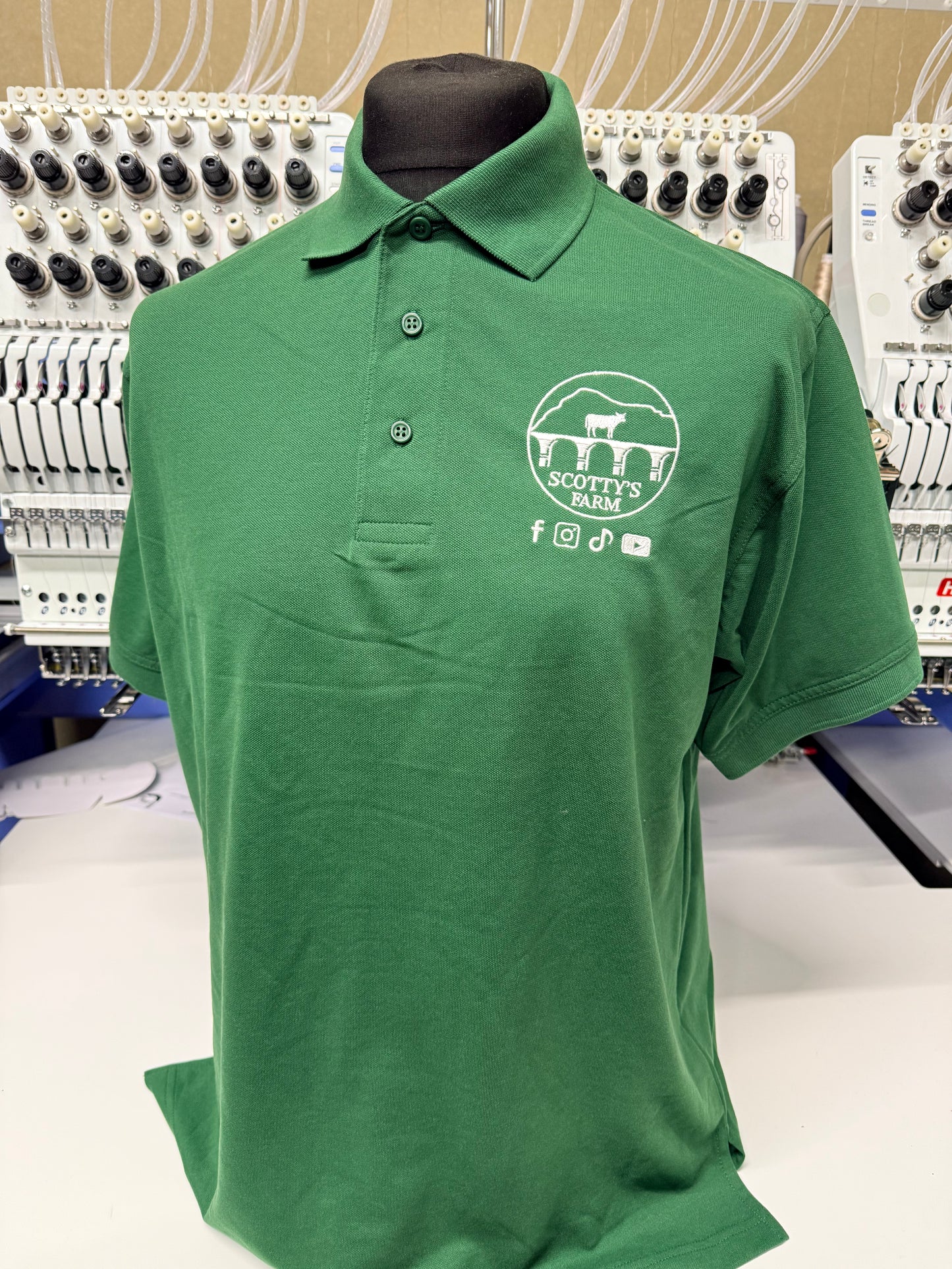 Scotty's Farm Green Polo Shirt