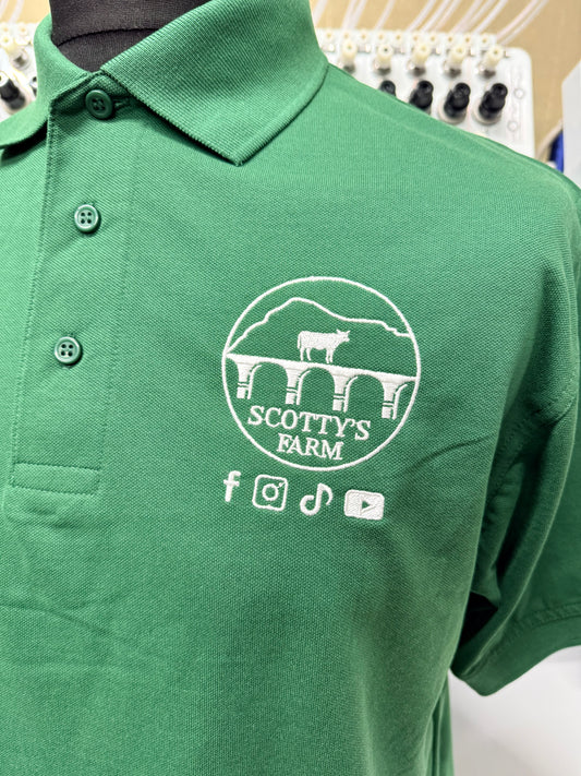 Scotty's Farm Green Polo Shirt