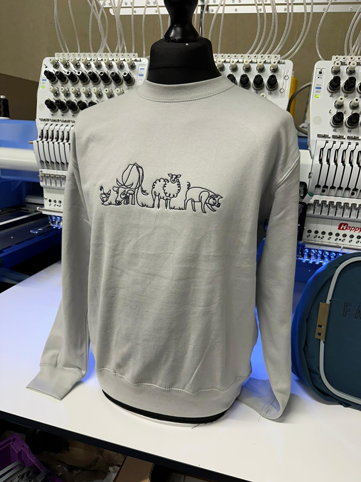 Red Shepherdess - Swirly Animal Sweatshirt