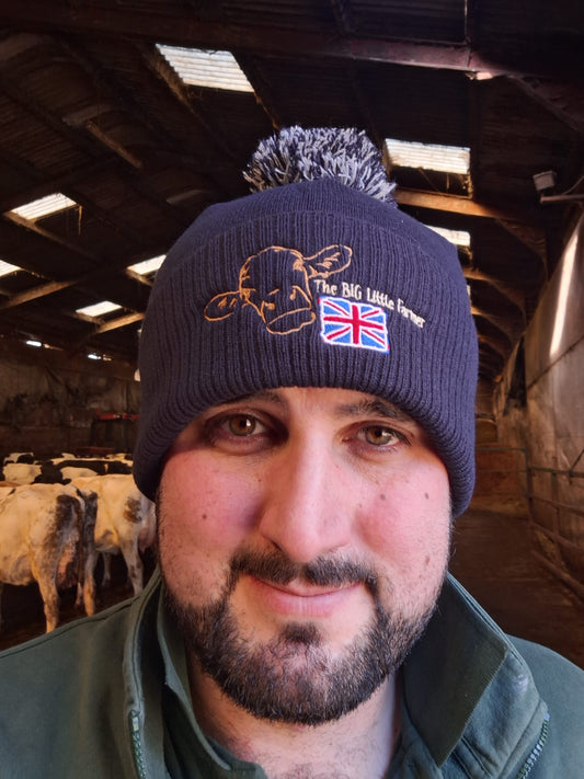 The BIG Little Farmer Jersey Bobble hat